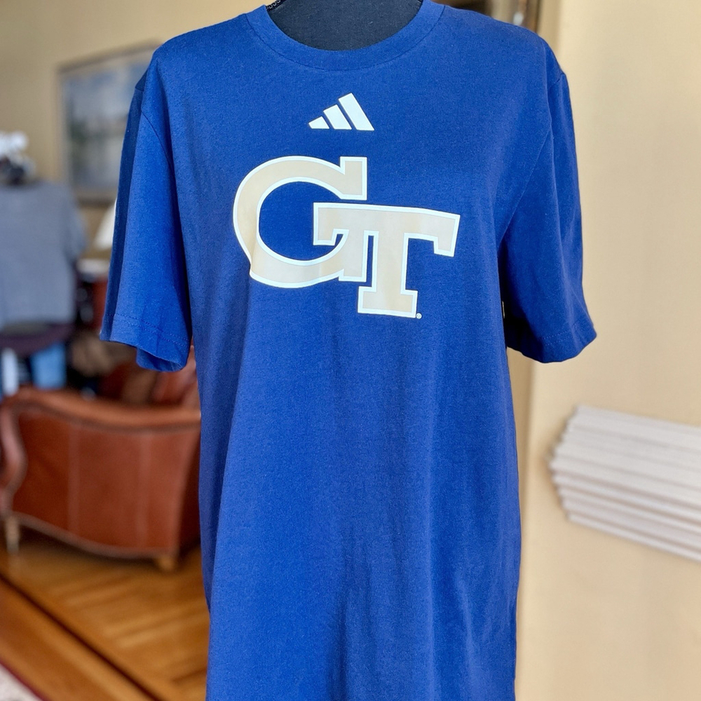 Georgia Tech Yellowjackets adidas Short Sleeve Tee T-Shirt Unisex Nee with Tag